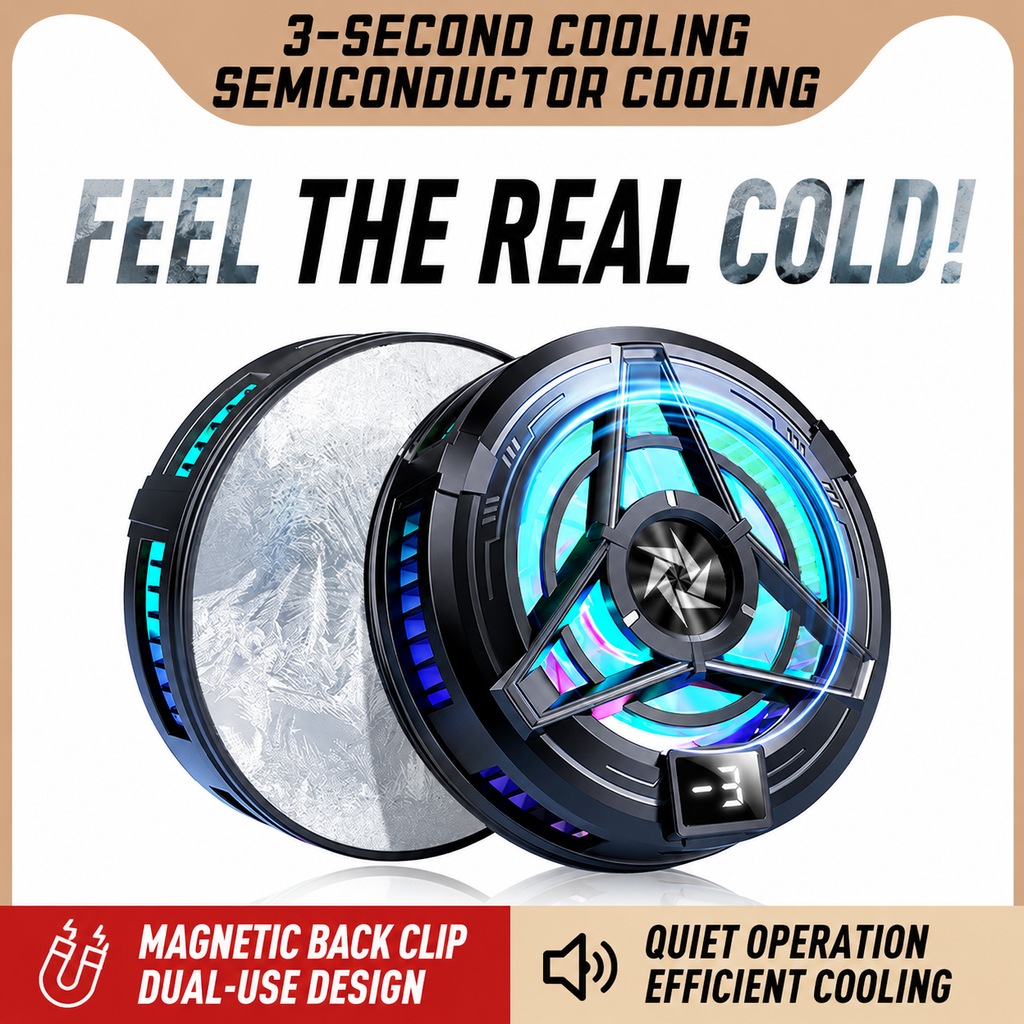 Magnetic Semiconductor Phone Cooler with Smart Display