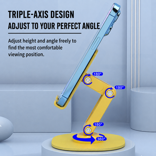 360° Foldable Desktop Phone Stand for Phone & Tablet