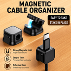 Magnetic Cable Organizer Clip for Desk & Car