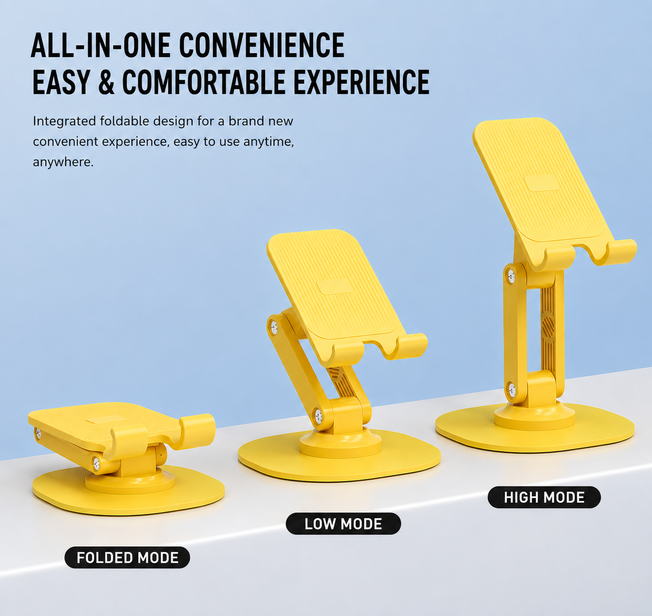 360° Foldable Desktop Phone Stand for Phone & Tablet