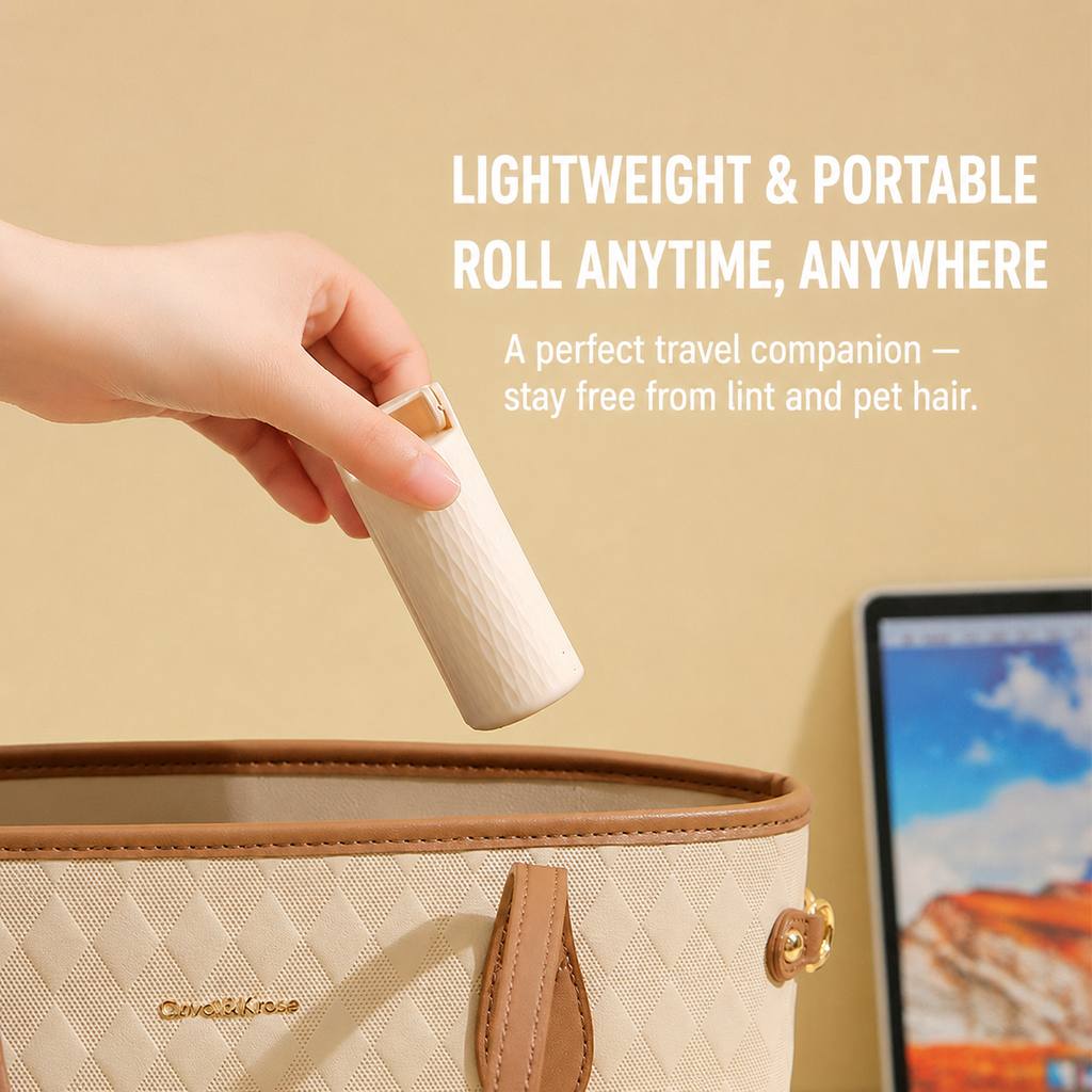 Mini Foldable Lint Roller – Portable Pet Hair & Dust Remover