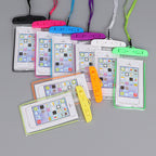 Glow Waterproof Phone Pouch with Neck Strap