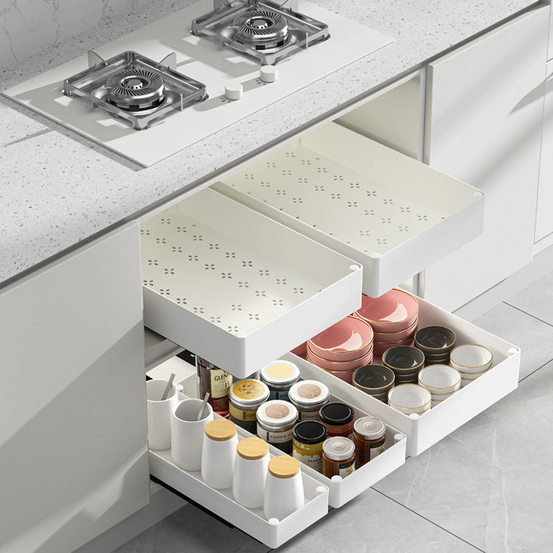Sliding Under Sink Storage Organizer for Kitchen & Bathroom