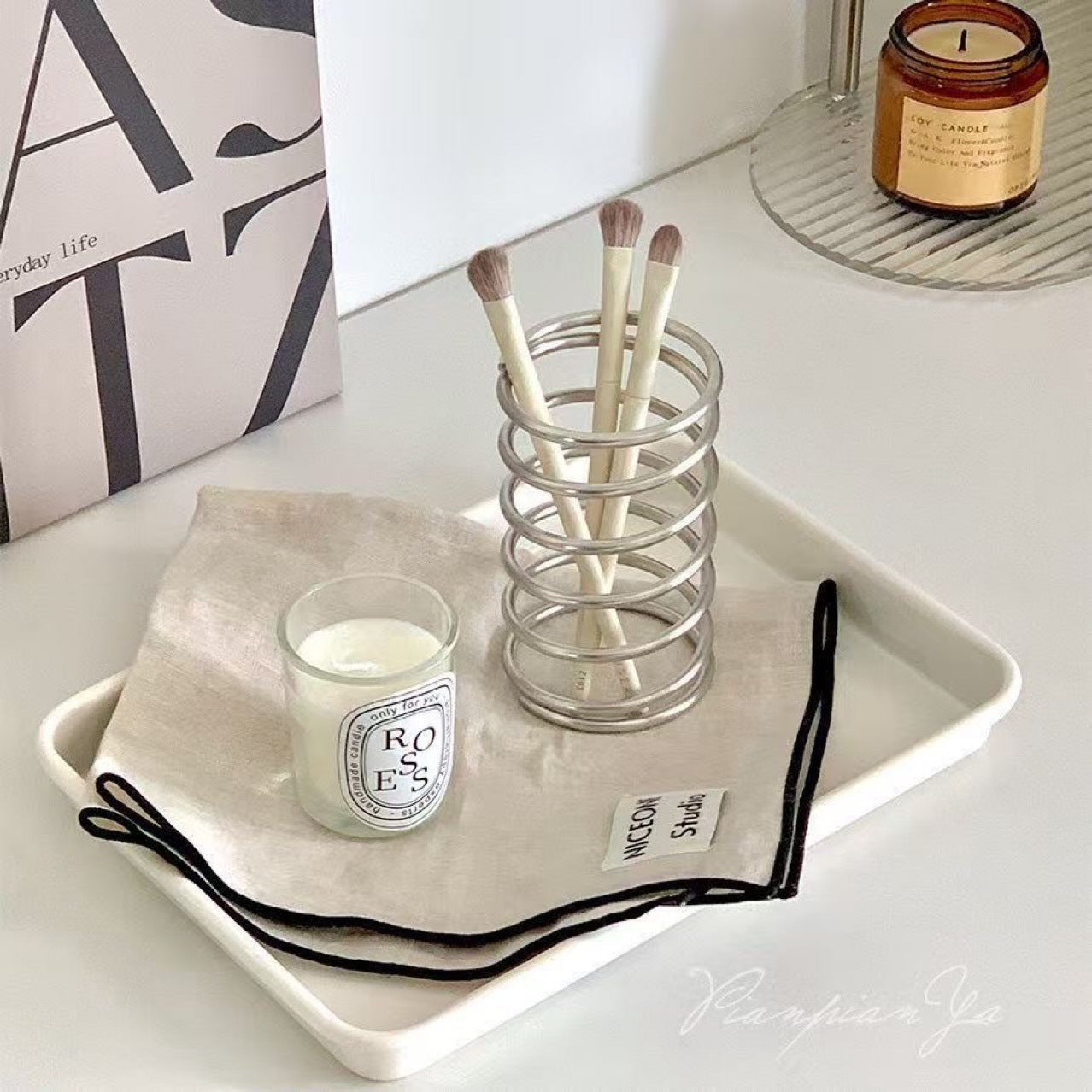 Modern Stainless Steel Bathroom Organizer Holder