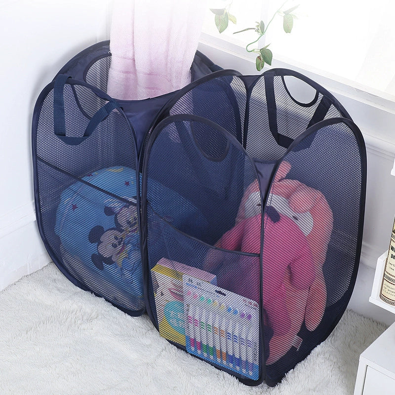 Foldable Large Capacity Laundry Basket – Lightweight Mesh Storage Hamper