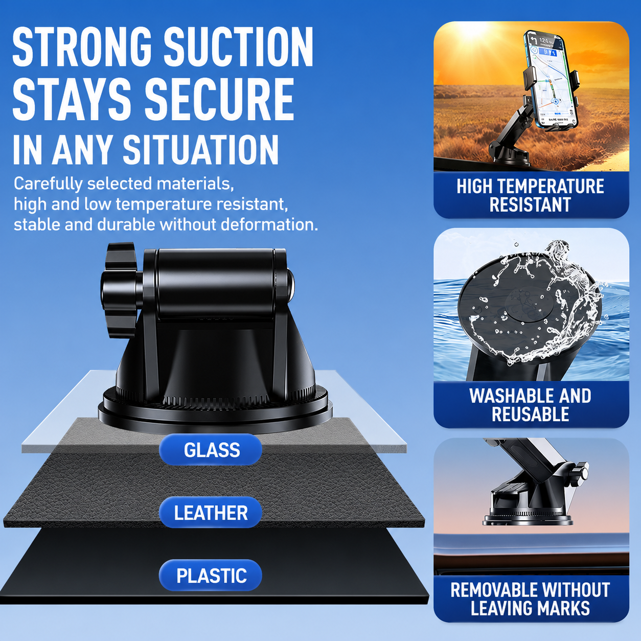 Universal Suction Cup Car Phone Mount