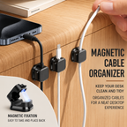 Magnetic Cable Organizer Clip for Desk & Car