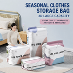 3D No-Pump Compression Storage Bag | Space-Saving Quilt & Clothes Organizer