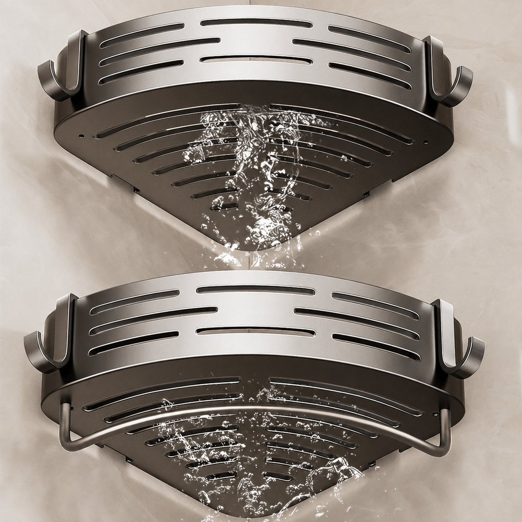 No-Drill Corner Shower Shelf | Waterproof Bathroom Organizer