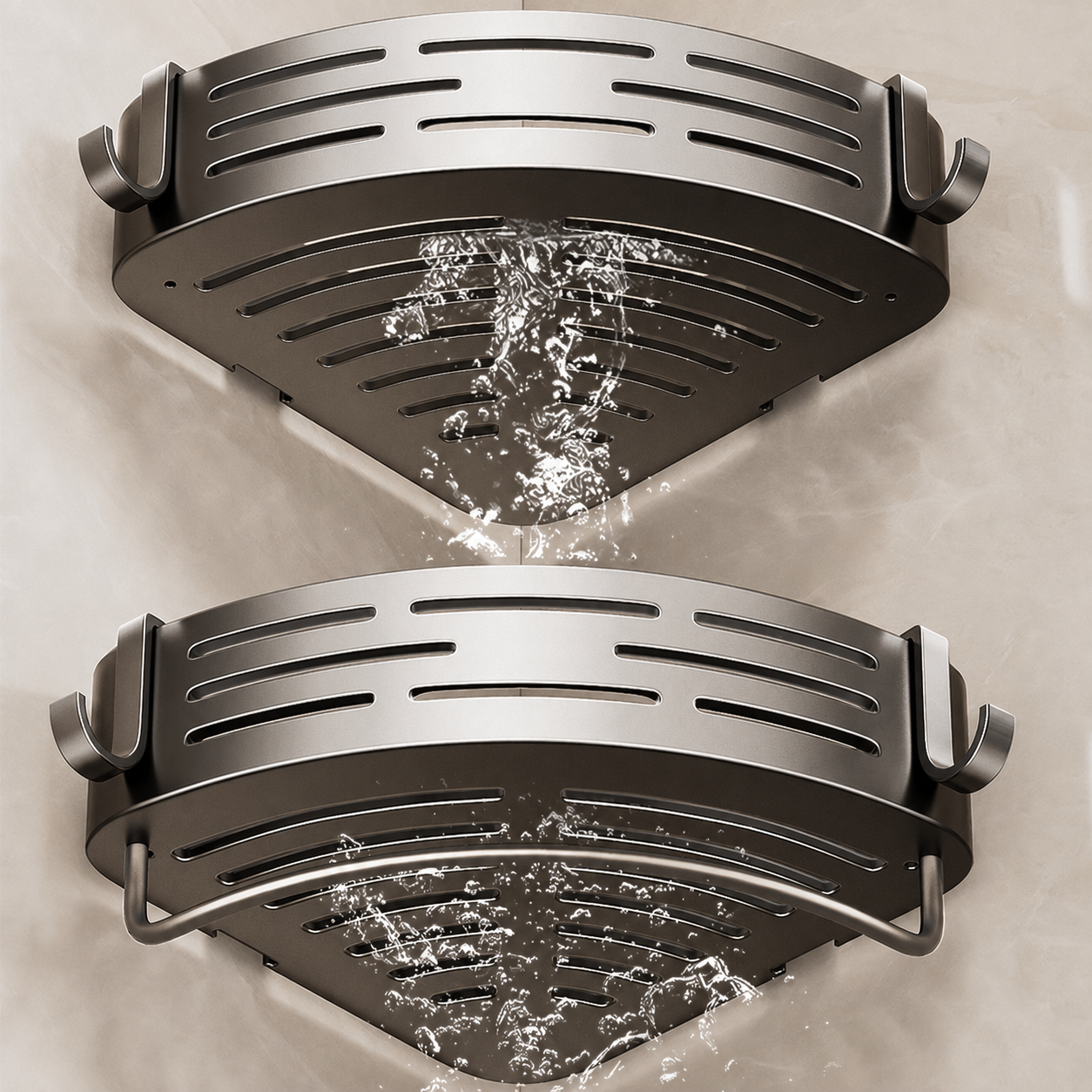 No-Drill Corner Shower Shelf | Waterproof Bathroom Organizer