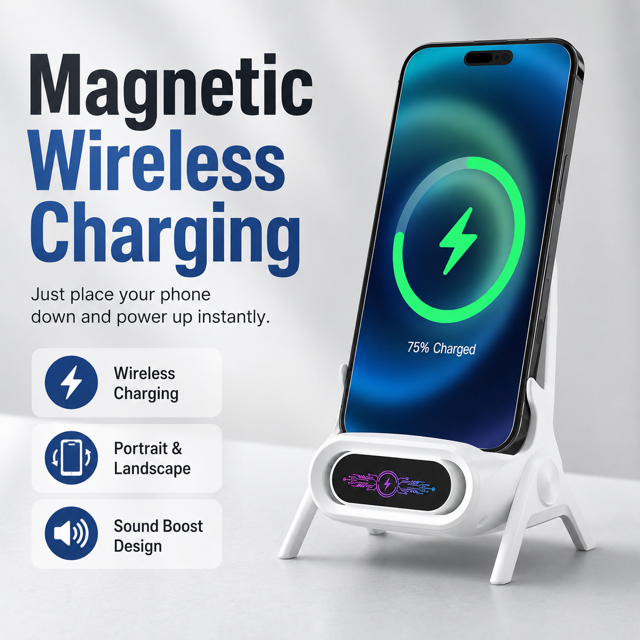 Magnetic Wireless Charging Chair Stand