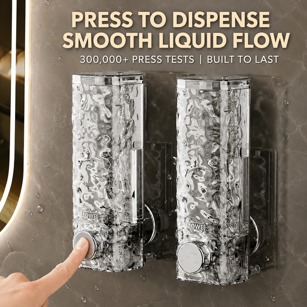 No-Drill Wall Soap Dispenser for Bathroom & Kitchen
